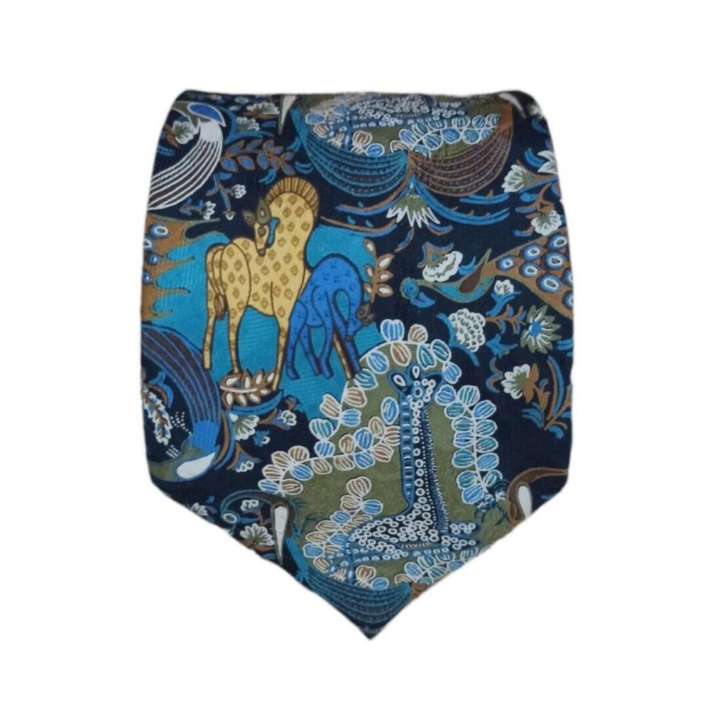 CERRUTI 1881 Multicolored Animals Silk Tie FRANCE 60"/ 3.7" EC